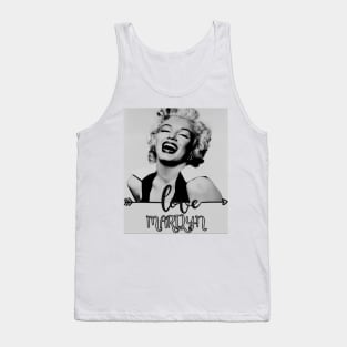 Love Marilyn Monroe in black and white stippling. 60th Anniversary Marilyn Monroe Tank Top